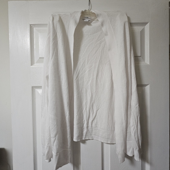 Old Navy Sweaters - NWOT Old Navy White Open Drape Cardigan Sz XL